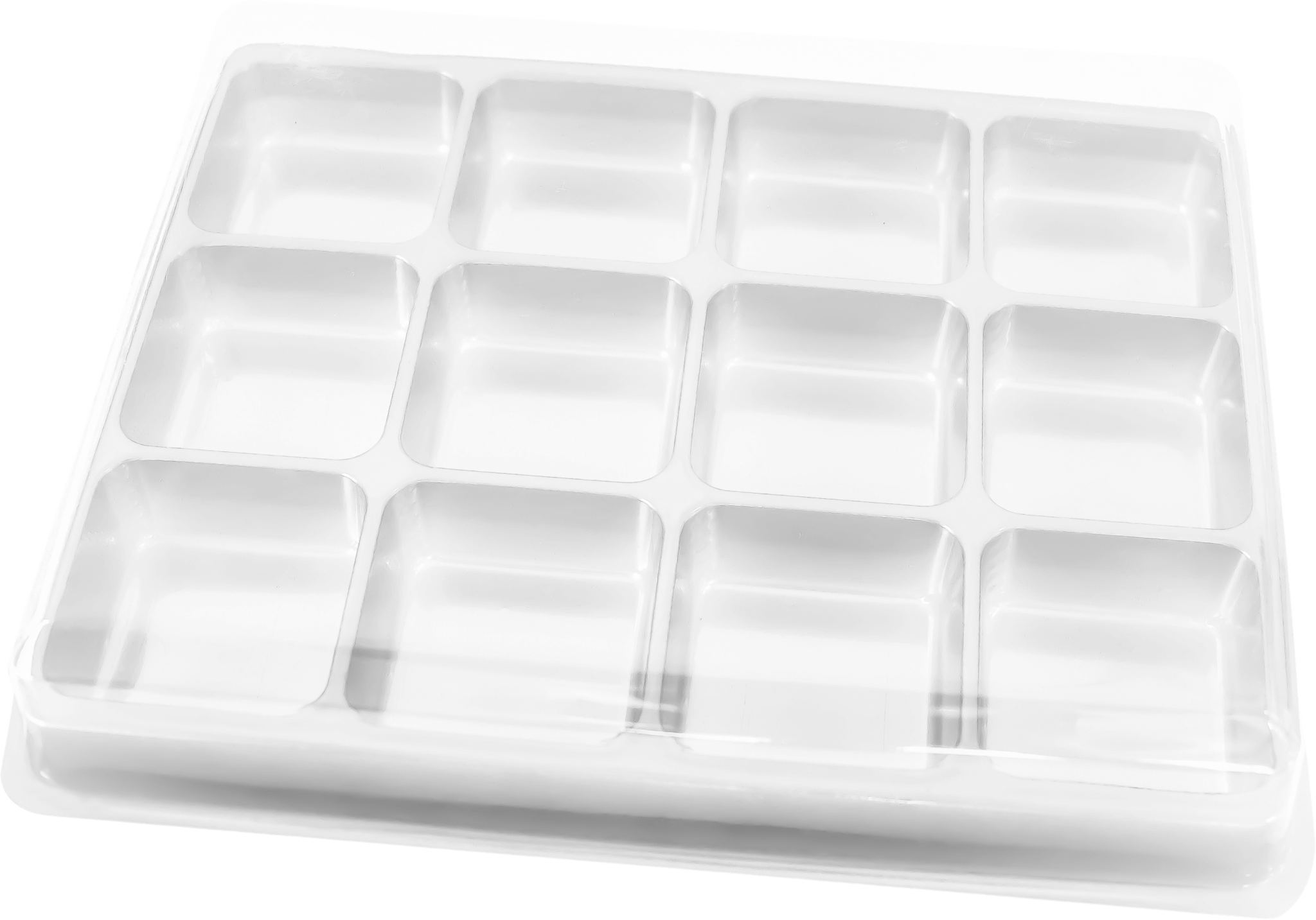 CAJA PARA BOMBONES CUADRADO CON 12 CAVIDADES CRISTAL BWB Embalagens caja-para-bombones-cuadrado-con-12-cavidades-cristal-bwb-embalagens